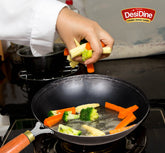 DesDine Pre-Seasoned Sheet Iron Wok with Wooden Handle (31 cm)